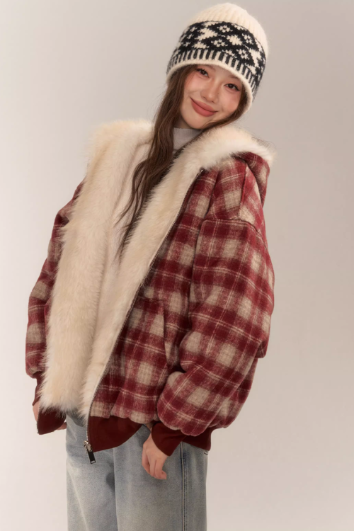 Reversible Check Fleece Jacket