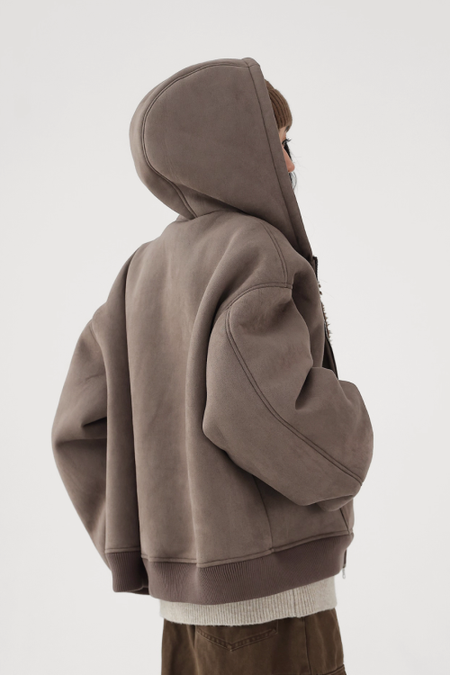 Reversible Nylon Boa Jacket