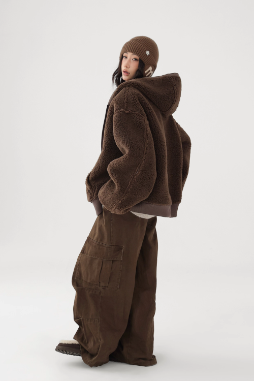 Reversible Nylon Boa Jacket
