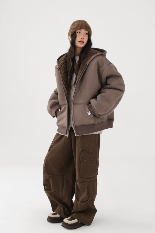 Reversible Nylon Boa Jacket