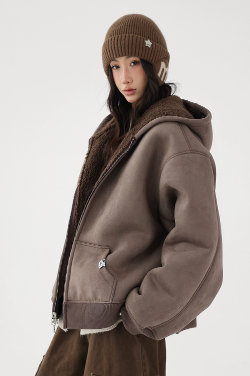 Reversible Nylon Boa Jacket