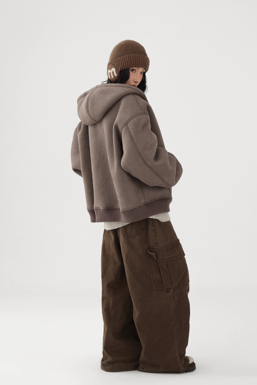 Reversible Nylon Boa Jacket