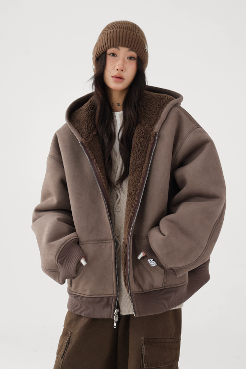 Reversible Nylon Boa Jacket