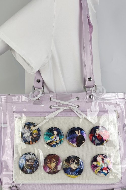 Ribbon Ita Backpack with Clear Window and Included Insert for Plushies and Pins