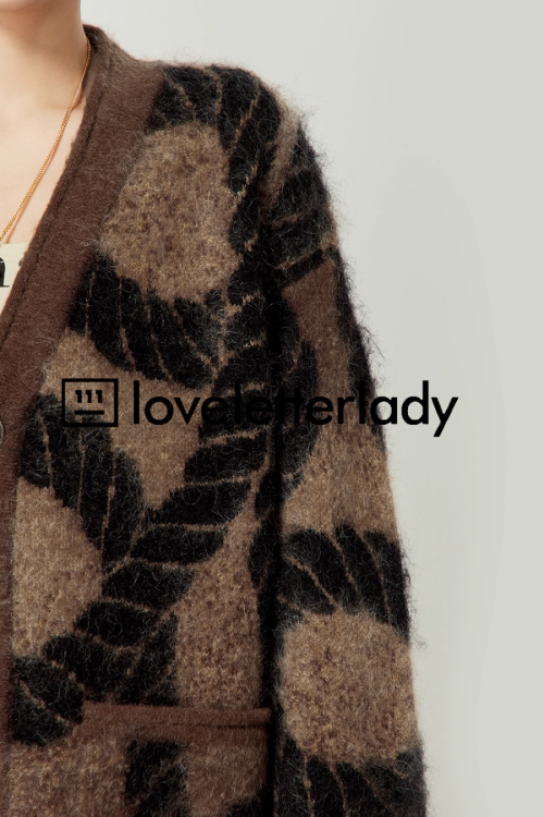 Rope Design Knit Cardigan