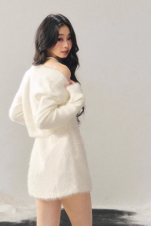 Rose Motif French Mini Dress