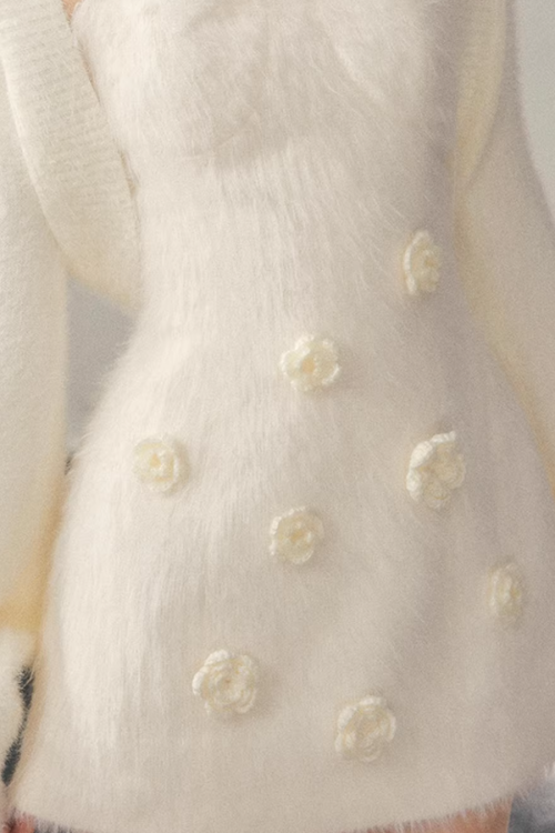 Rose Motif French Mini Dress