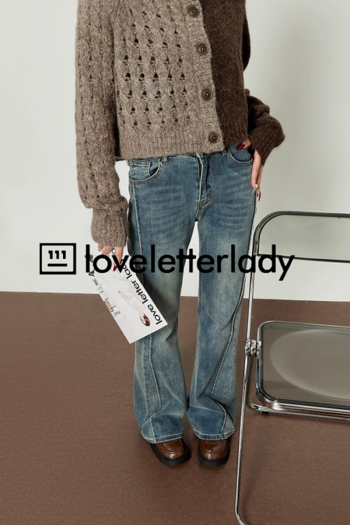 Round Neck Two Color Cardigan