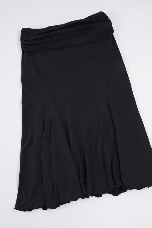Ruched Waist Midi Skirt