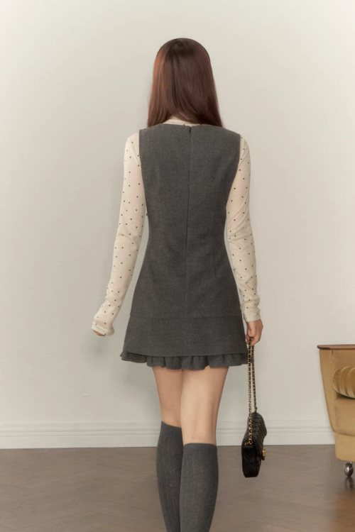 Ruffle Vest Dress