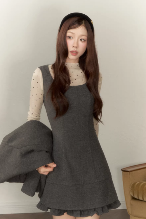 Ruffle Vest Dress