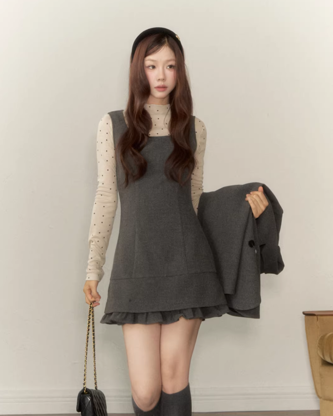 Ruffle Vest Dress