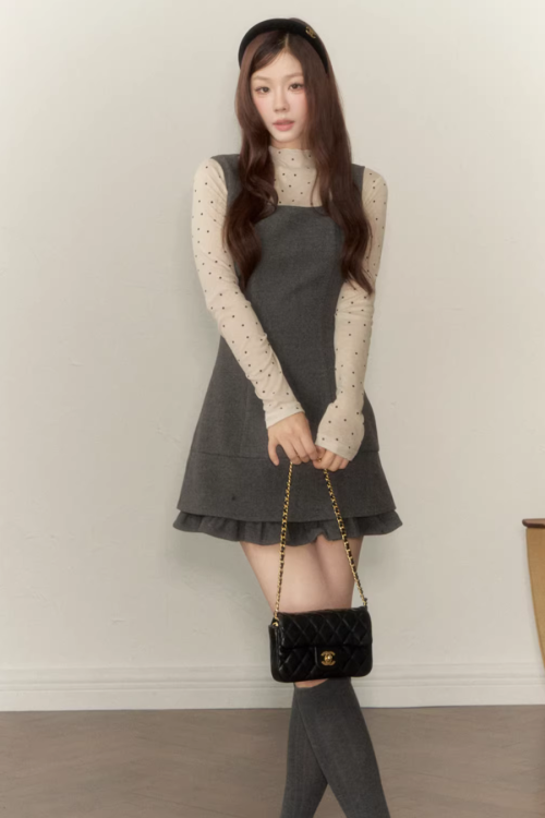 Ruffle Vest Dress