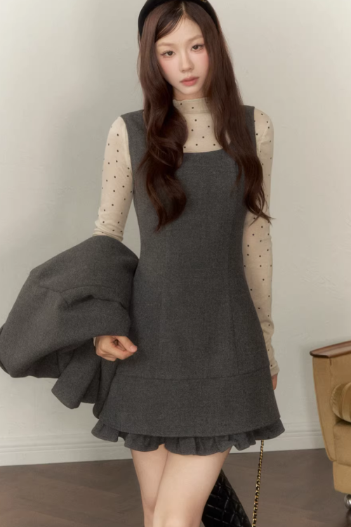 Ruffle Vest Dress
