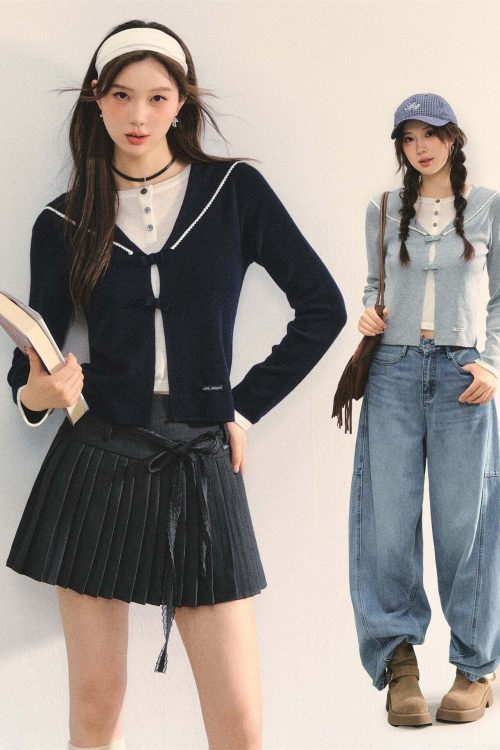 Sailor Collar Layered-Style Top
