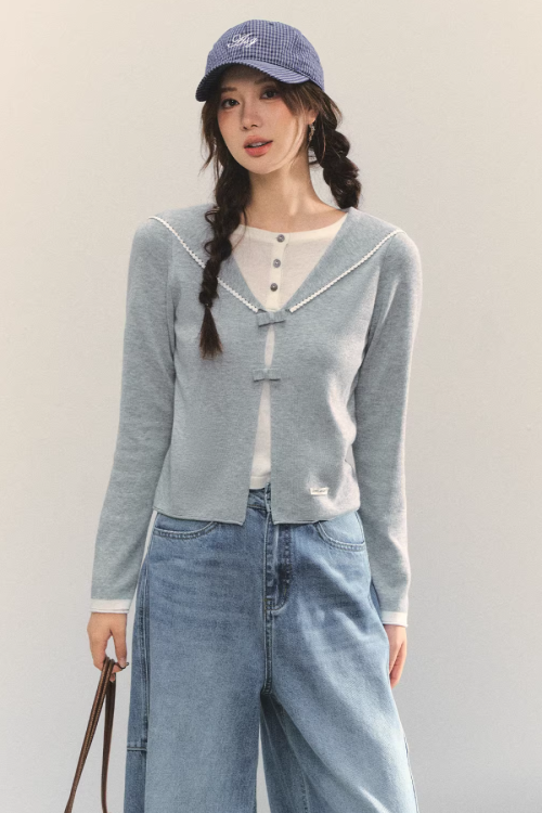 Sailor Collar Layered-Style Top