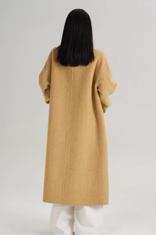 Scarf Collarless Coat