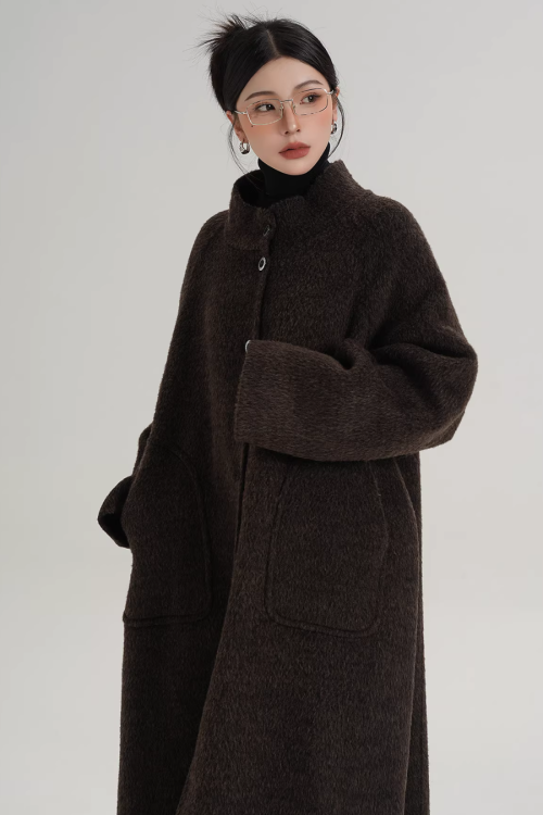 Scarf Long Wool Coat