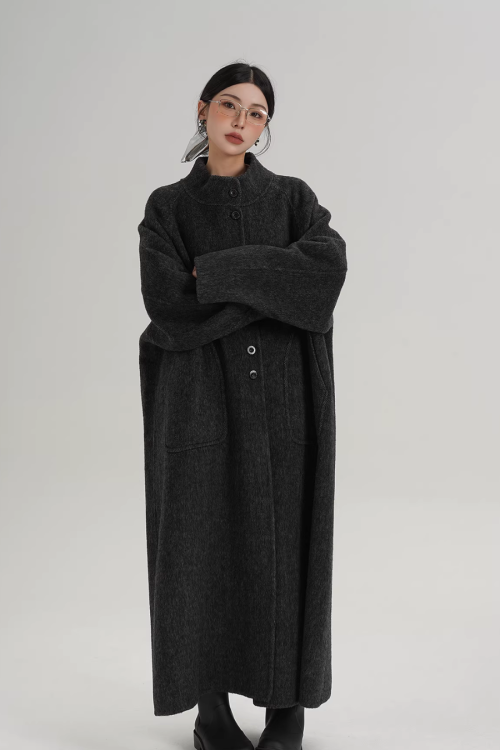 Scarf Long Wool Coat
