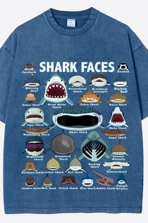 Shark Faces Tee