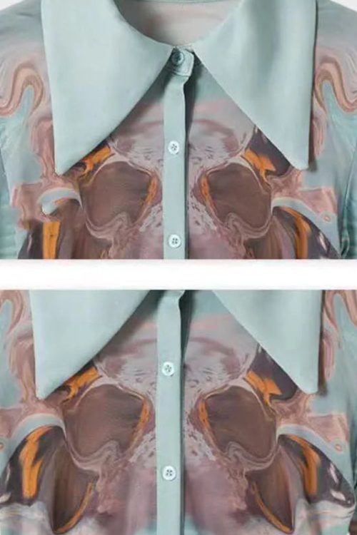 Sheer Button Up Mesh Shirt