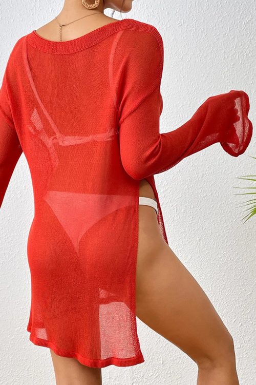Sheer Knit Beach Cover Up
