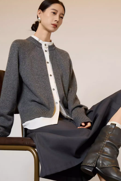 Shirt Docking Knit Top