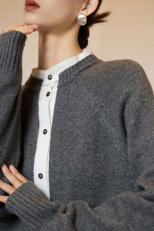 Shirt Docking Knit Top