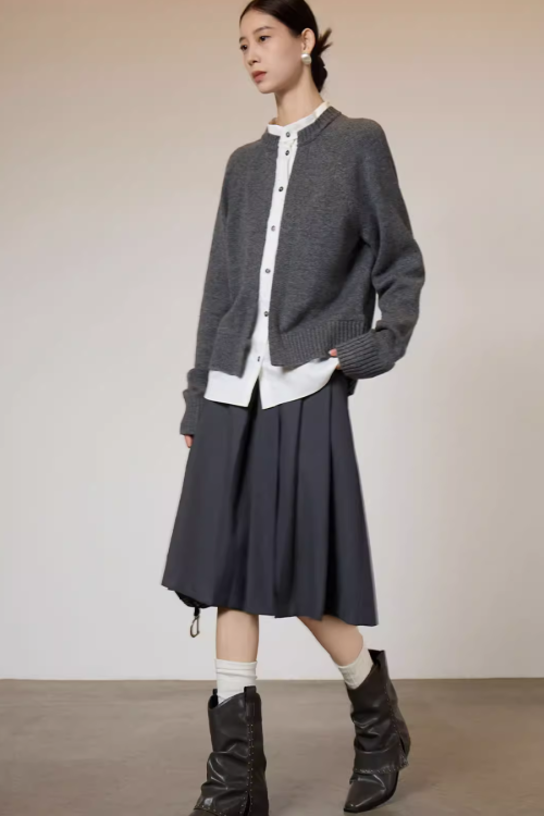 Shirt Docking Knit Top