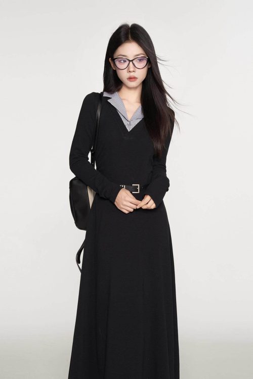 Shirt Layered Asymmetry Dress