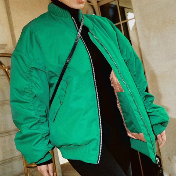 Simple Basic Zip Up Bomber Jacket