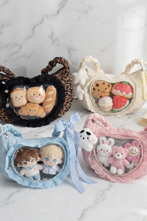 Small Convertible Ita Bag with Clear Window for Pin Display