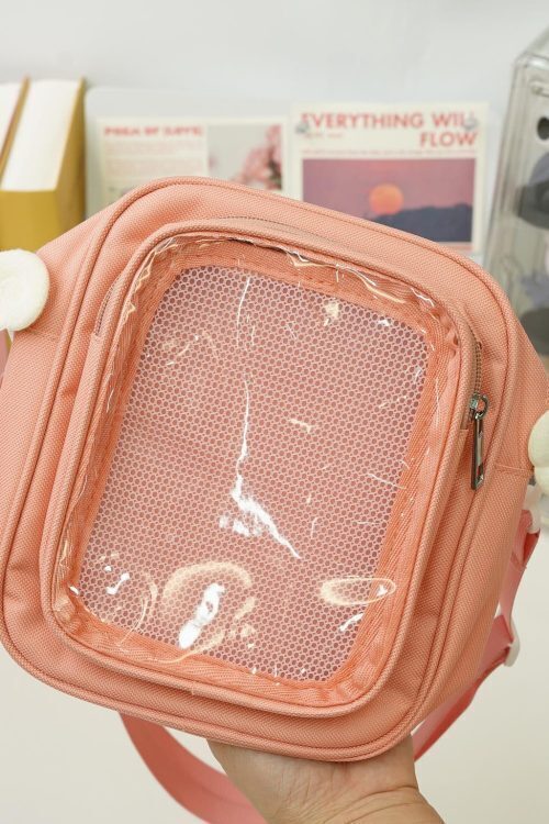 Small Convertible Ita Bag with Clear Window for Plushies and Pins
