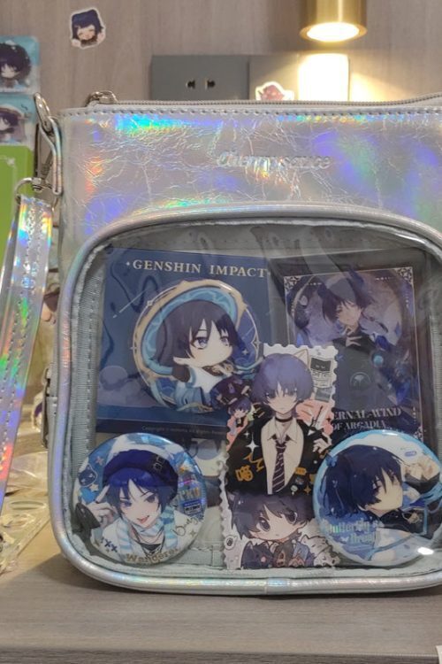 Small Ita Crossbody Bag with Clear Window and Included Insert for Plushies and Pins