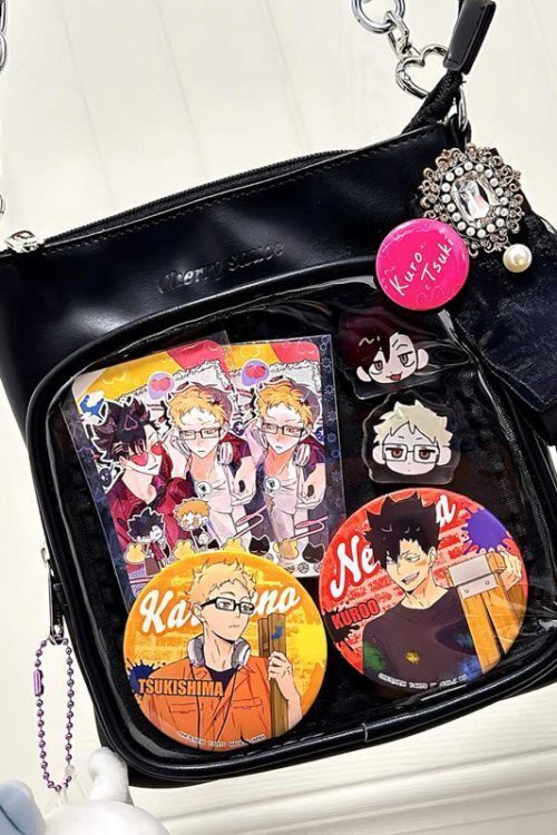 Small Ita Crossbody Bag with Clear Window and Included Insert for Plushies and Pins