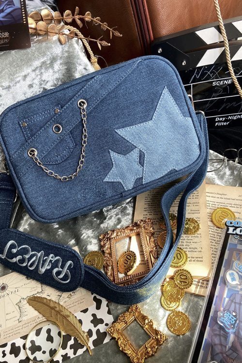 Small White Ita Crossbody Bag with Clear Window and Included Insert for Pin Display