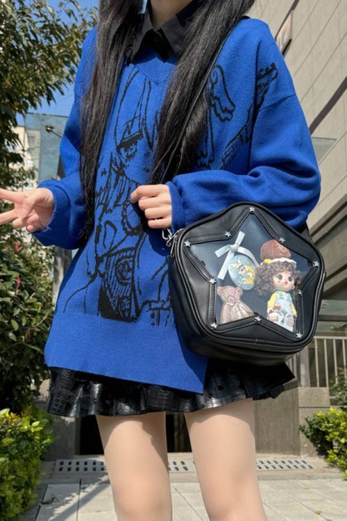 Small Y2K Star Ita Bag for Pin Display