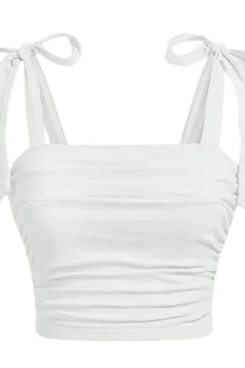 Soft Girl Bow Ties Top