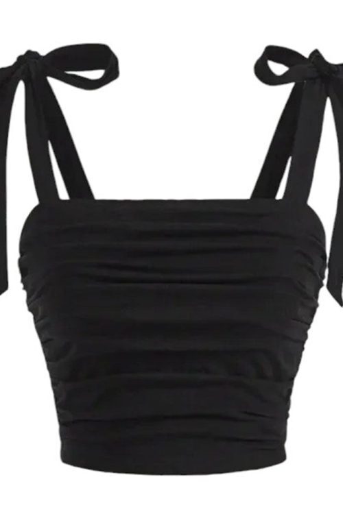 Soft Girl Bow Ties Top