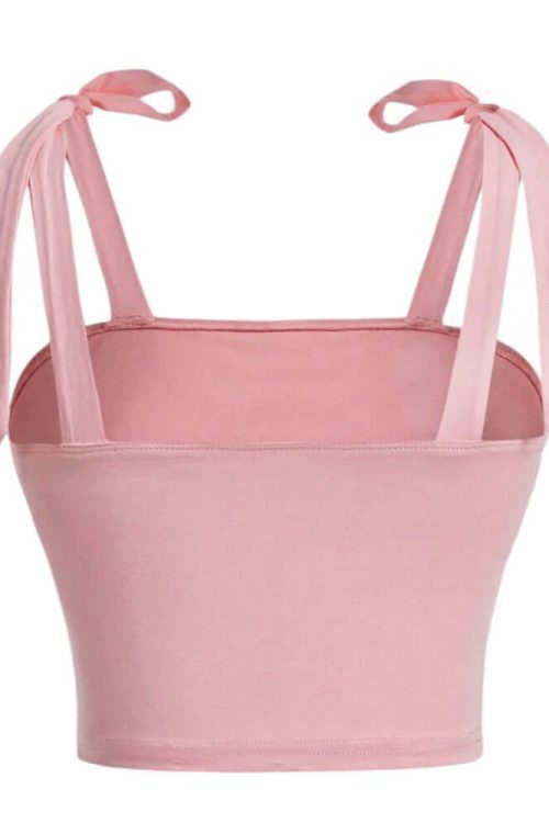 Soft Girl Bow Ties Top