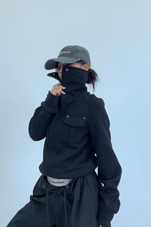 Stand Collar Compact Jacket