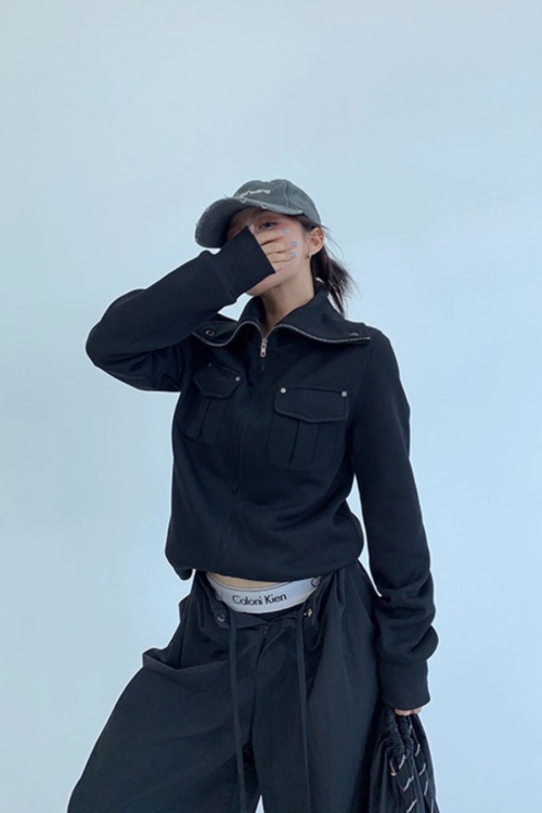 Stand Collar Compact Jacket