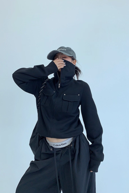 Stand Collar Compact Jacket