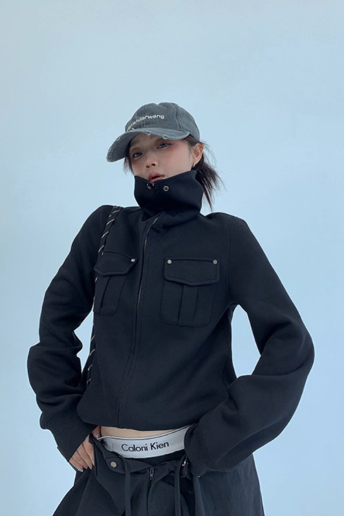 Stand Collar Compact Jacket