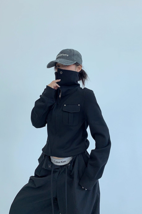 Stand Collar Compact Jacket