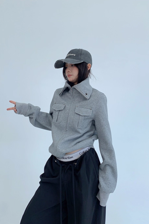 Stand Collar Compact Jacket