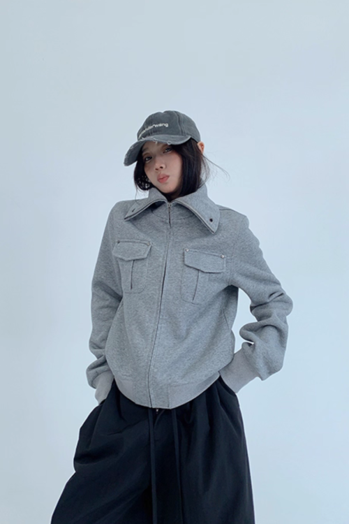 Stand Collar Compact Jacket
