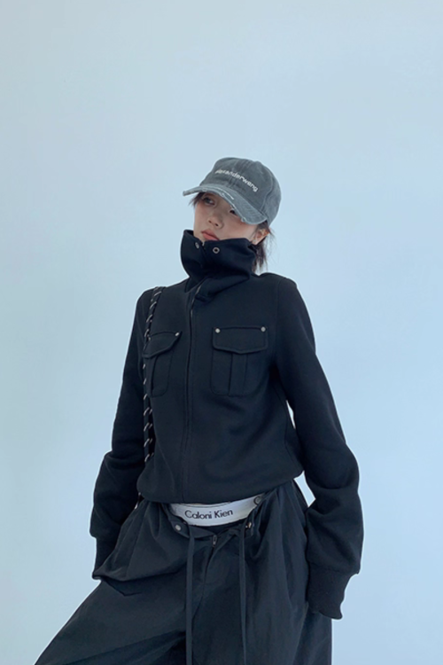Stand Collar Compact Jacket