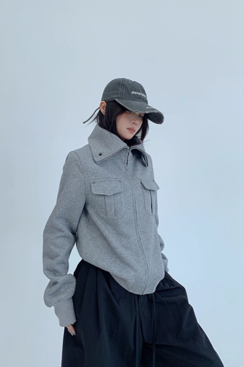 Stand Collar Compact Jacket