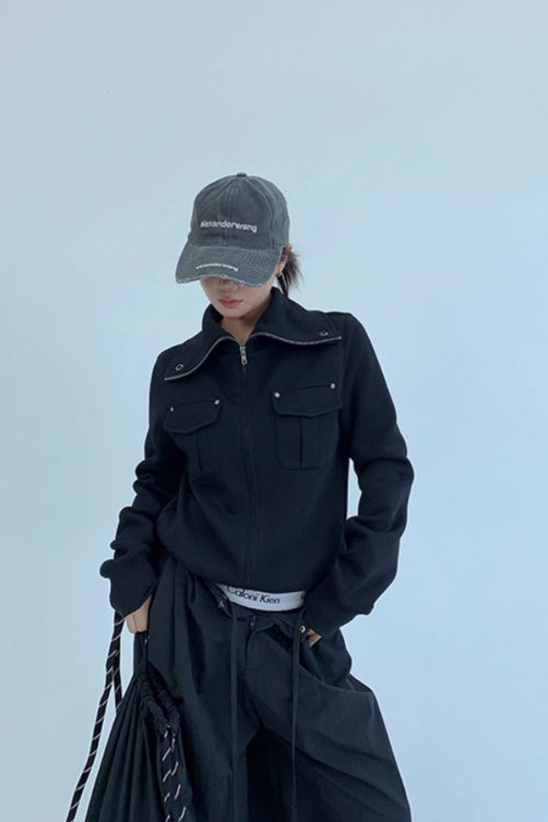 Stand Collar Compact Jacket